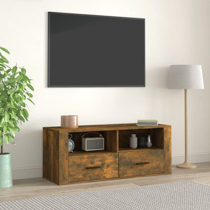 Tv-Meubel 00X35X40 Cm Bewerkt Hout Kleurig Gerookt eiken