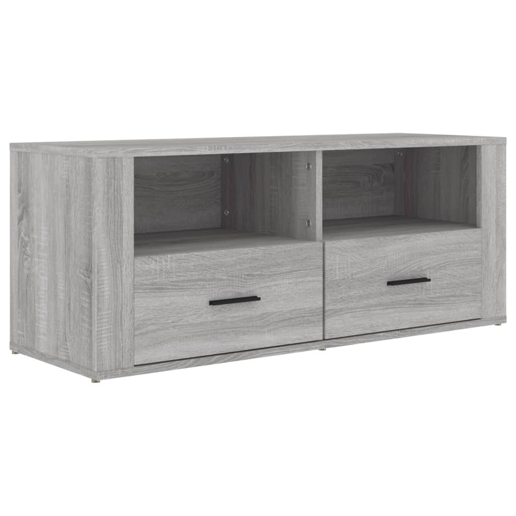 Tv-Meubel 00X35X40 Cm Bewerkt Hout Eikenkleurig Grijs sonoma