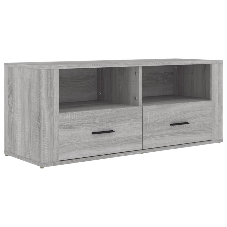Tv-Meubel 00X35X40 Cm Bewerkt Hout Eikenkleurig Grijs sonoma