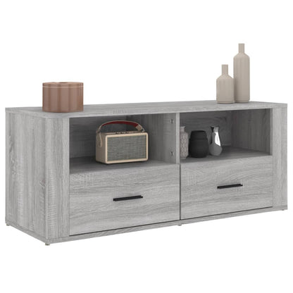 Tv-Meubel 00X35X40 Cm Bewerkt Hout Eikenkleurig Grijs sonoma