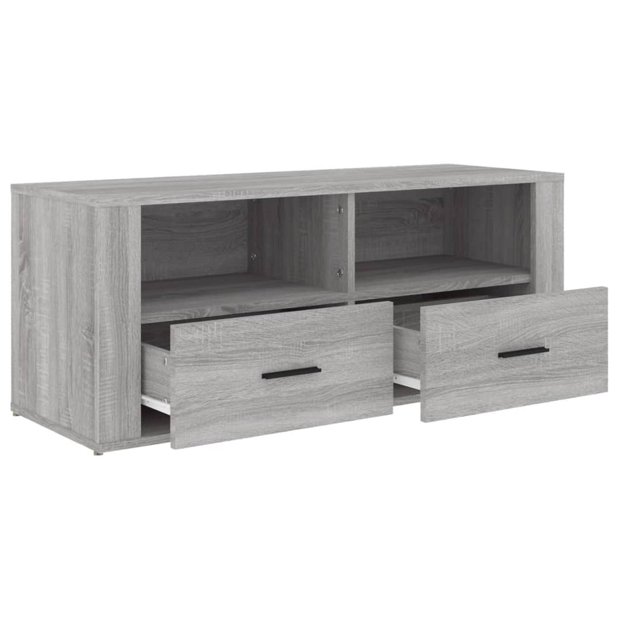 Tv-Meubel 00X35X40 Cm Bewerkt Hout Eikenkleurig Grijs sonoma