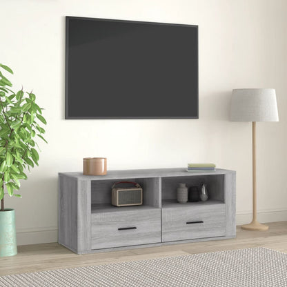 Tv-Meubel 00X35X40 Cm Bewerkt Hout Eikenkleurig Grijs sonoma