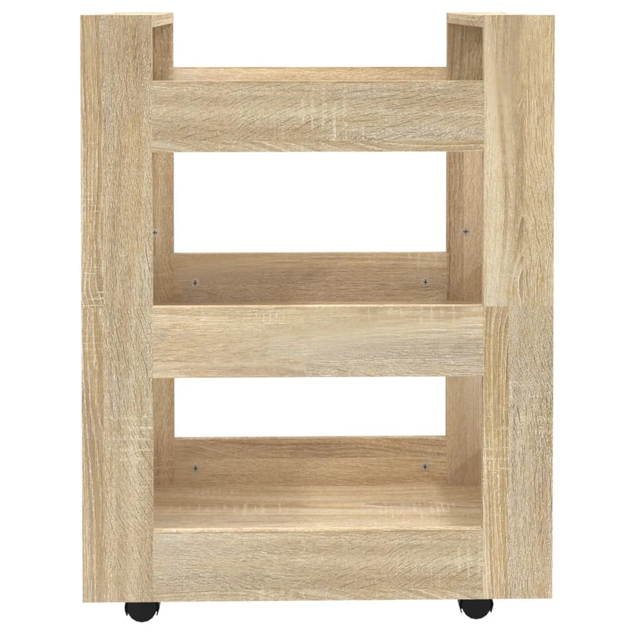 Keukentrolley 60X45X80 Cm Bewerkt Hout Sonoma Eikenkleurig