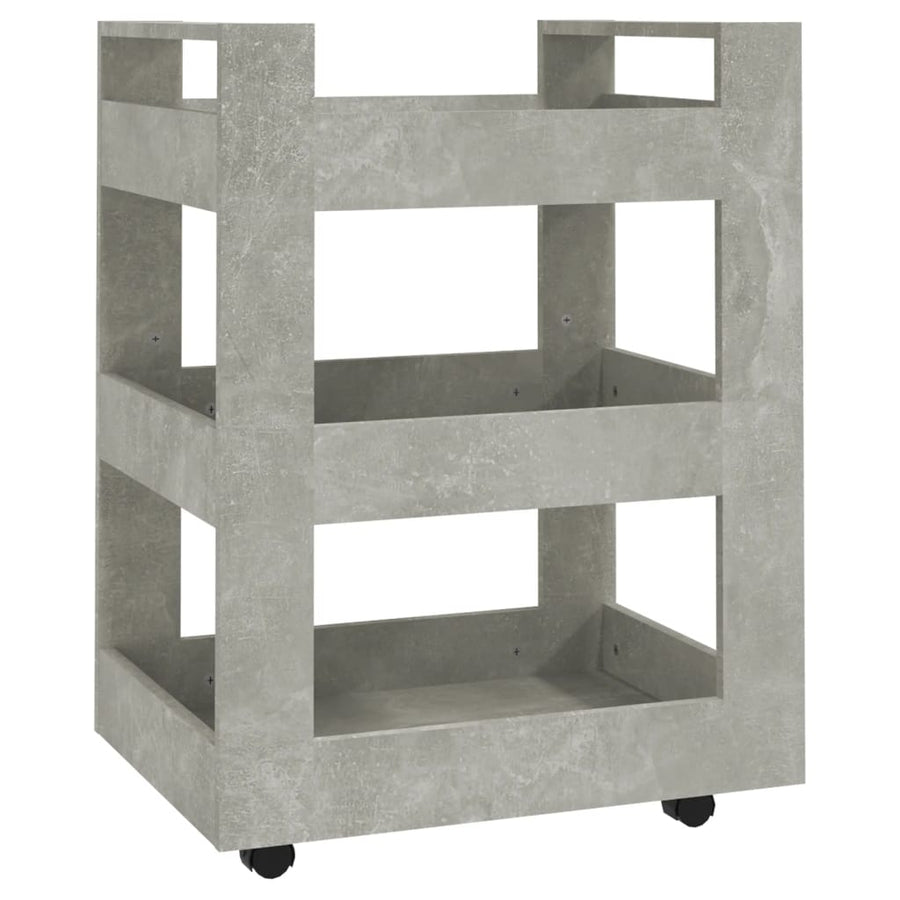 Keukentrolley 60X45X80 Cm Bewerkt Hout Betongrijs
