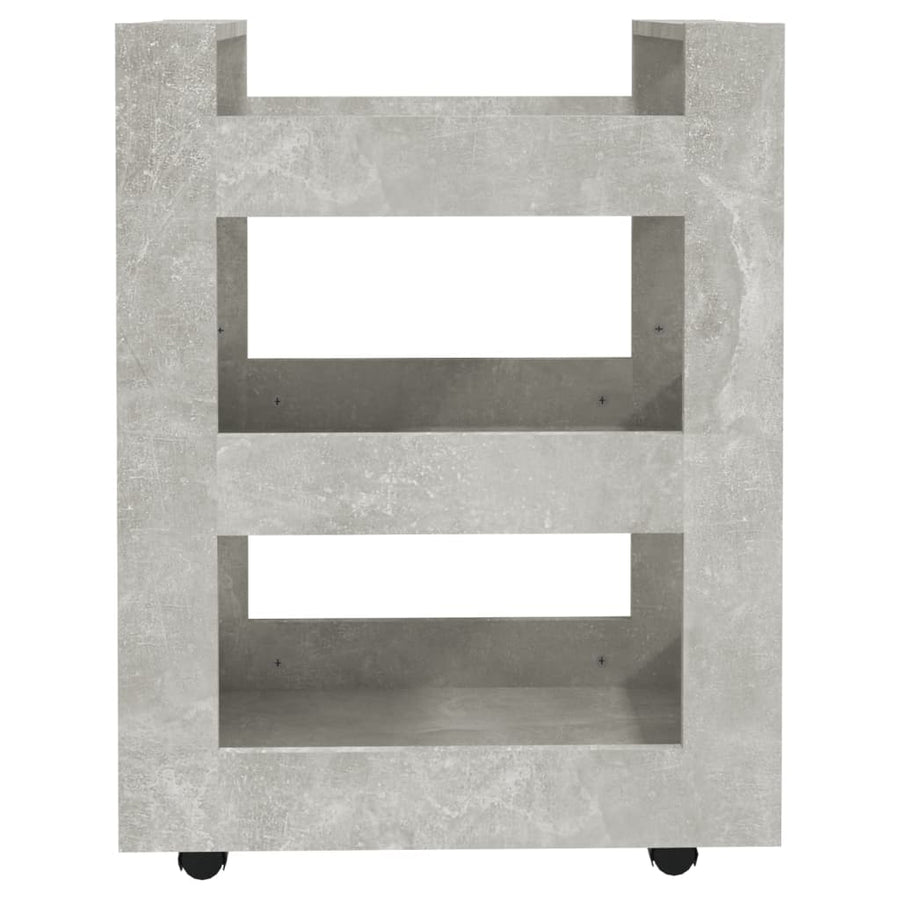 Keukentrolley 60X45X80 Cm Bewerkt Hout Betongrijs