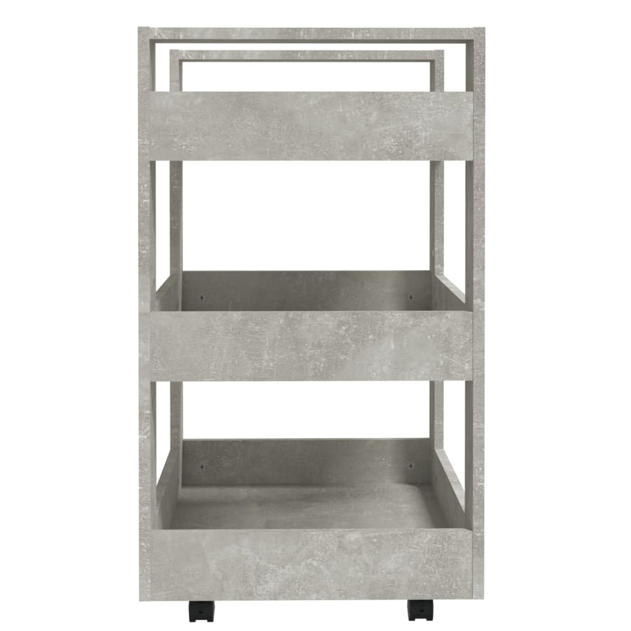 Keukentrolley 60X45X80 Cm Bewerkt Hout Betongrijs