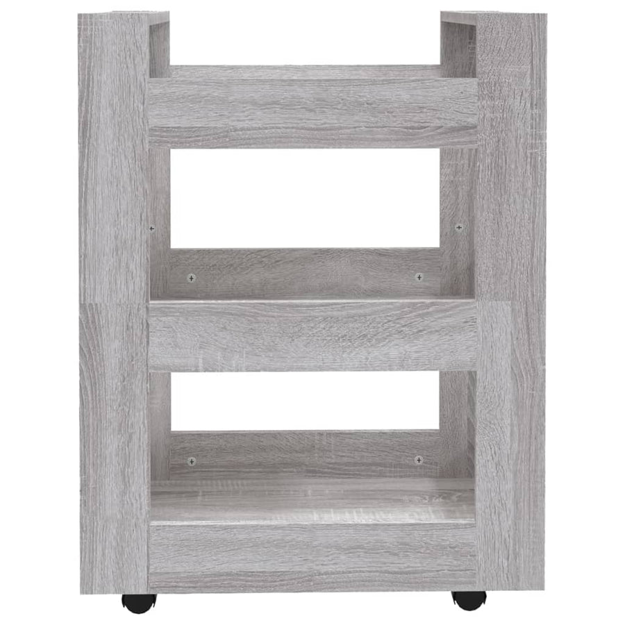 Keukentrolley 60X45X80Cm Bewerkt Hout Grijs Sonoma Eikenkleurig