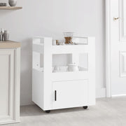 Kitchen trolley 60x45x80 cm engineered wood white