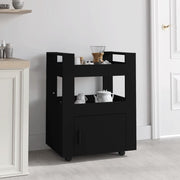 Kitchen trolley 60x45x80 cm engineered wood black