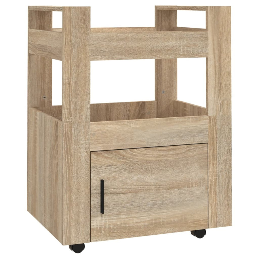 Keukentrolley 60X45X80 Cm Bewerkt Hout Sonoma Eikenkleurig