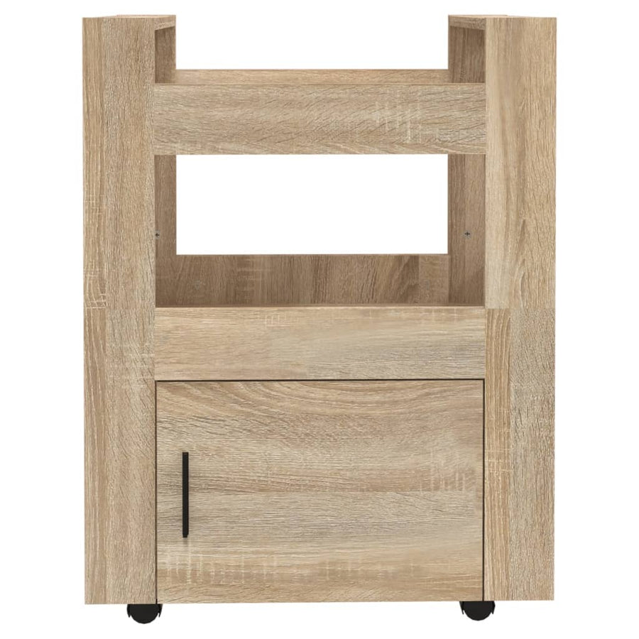 Keukentrolley 60X45X80 Cm Bewerkt Hout Sonoma Eikenkleurig