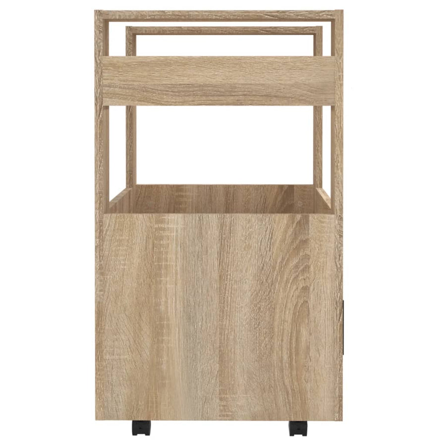Keukentrolley 60X45X80 Cm Bewerkt Hout Sonoma Eikenkleurig