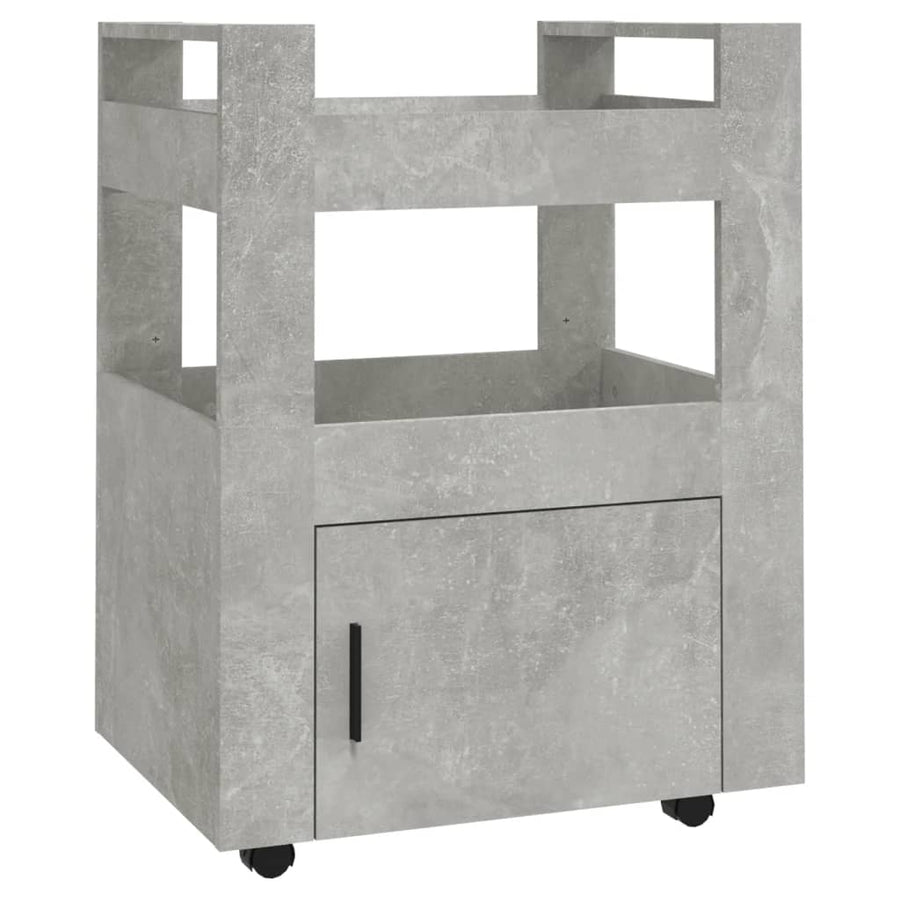Keukentrolley 60X45X80 Cm Bewerkt Hout Betongrijs