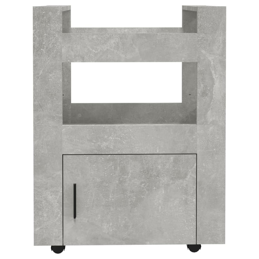 Keukentrolley 60X45X80 Cm Bewerkt Hout Betongrijs