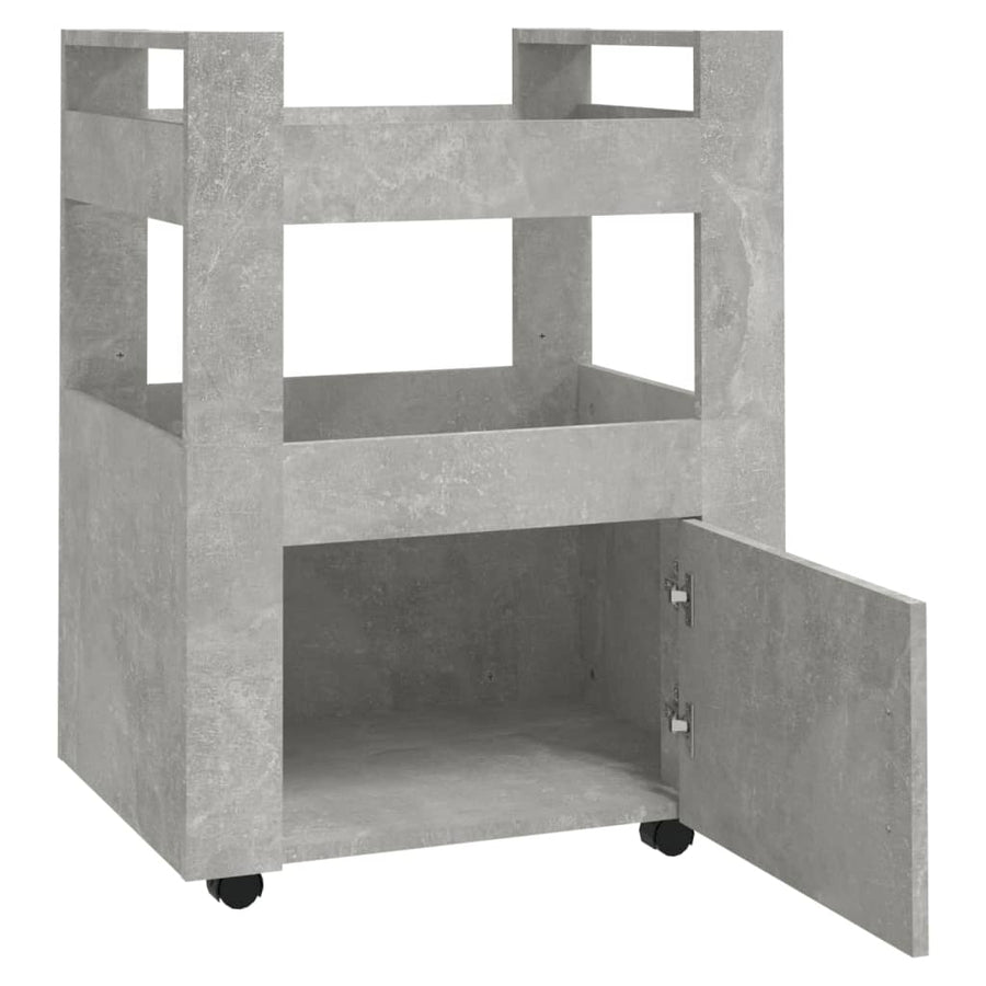 Keukentrolley 60X45X80 Cm Bewerkt Hout Betongrijs