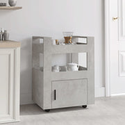 Kitchen trolley 60x45x80 cm engineered wood concrete grey