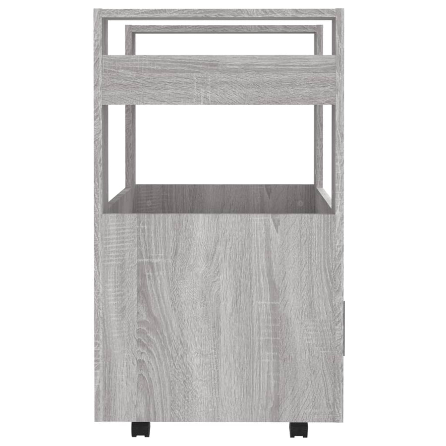 Keukentrolley 60X45X80Cm Bewerkt Hout Grijs Sonoma Eikenkleurig