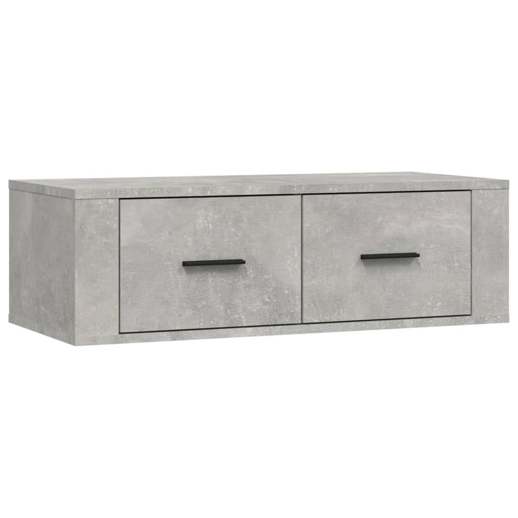 Tv-Hangmeubel 80X36X25 Cm Bewerkt Hout Betongrijs