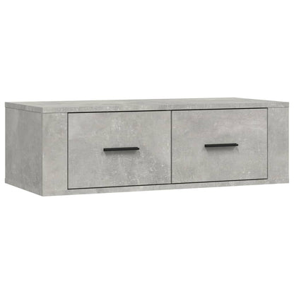 Tv-Hangmeubel 80X36X25 Cm Bewerkt Hout Betongrijs