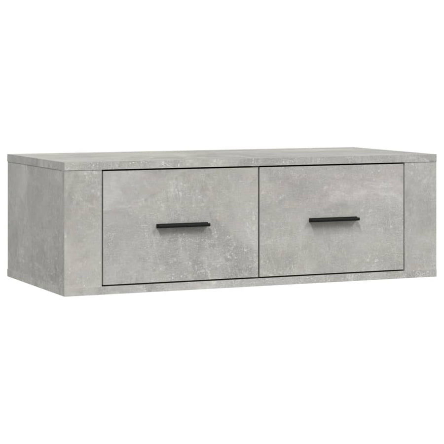 Tv-Hangmeubel 80X36X25 Cm Bewerkt Hout Betongrijs