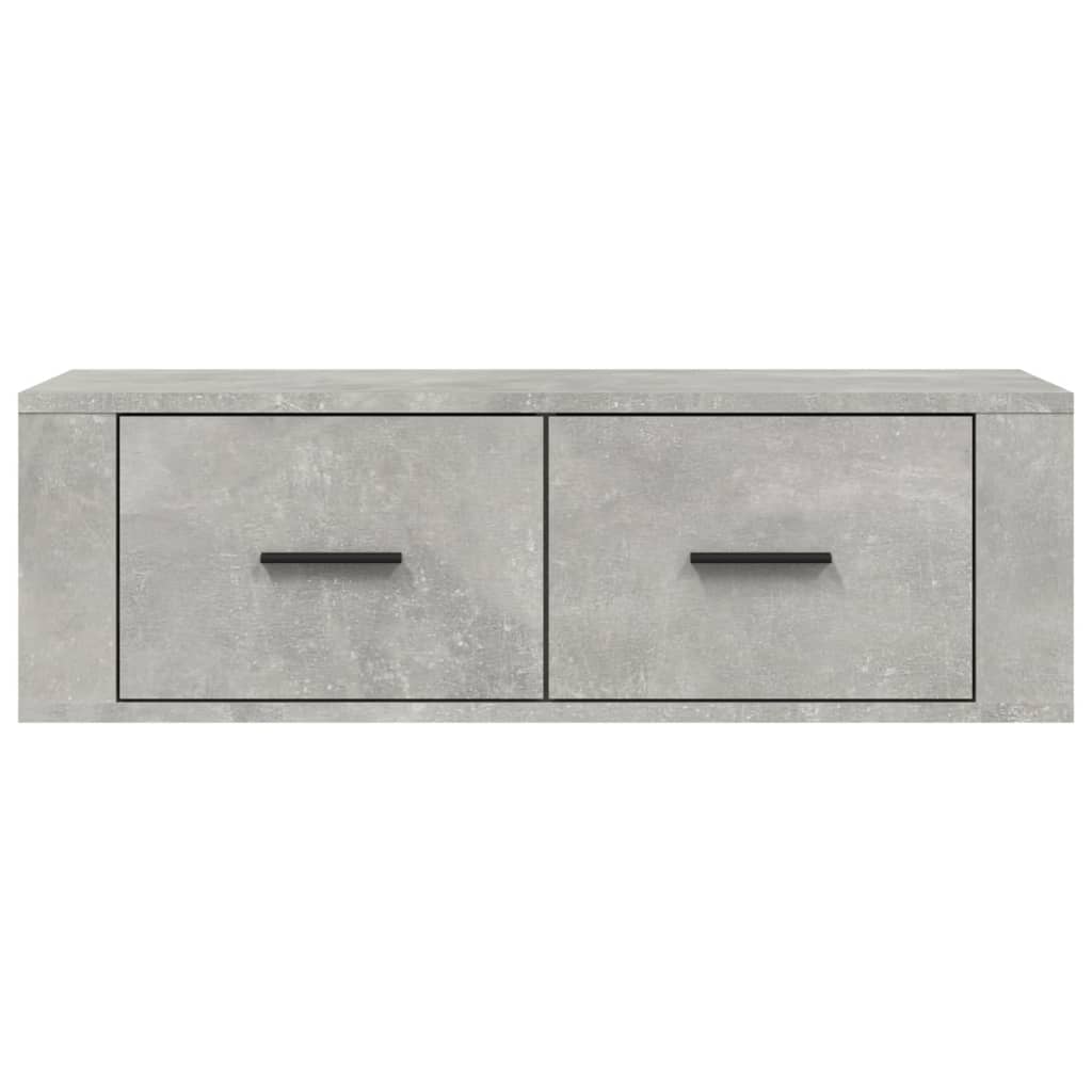 Tv-Hangmeubel 80X36X25 Cm Bewerkt Hout Betongrijs