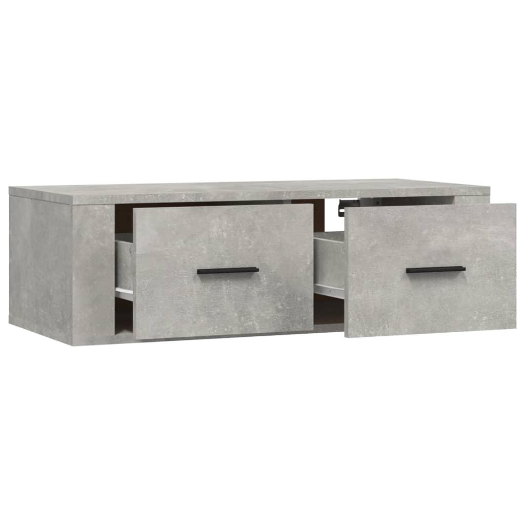 Tv-Hangmeubel 80X36X25 Cm Bewerkt Hout Betongrijs