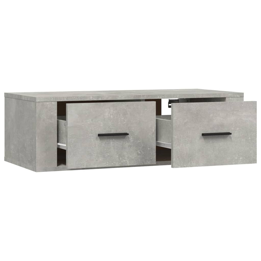 Tv-Hangmeubel 80X36X25 Cm Bewerkt Hout Betongrijs