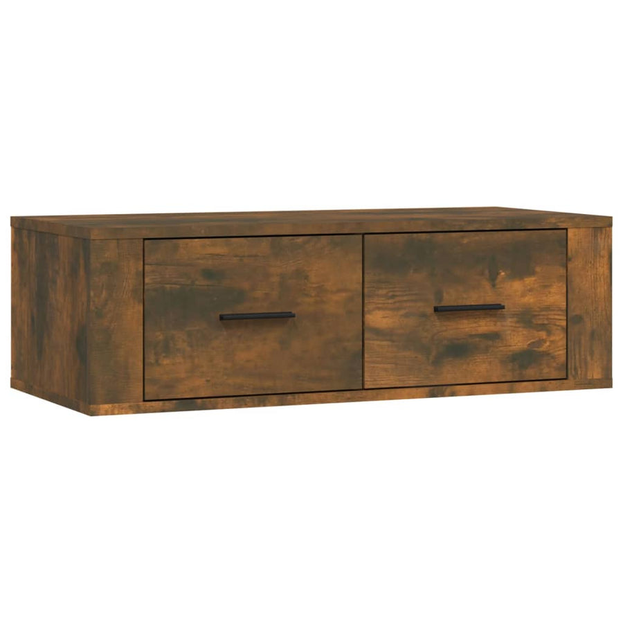 Tv-Hangmeubel 80X36X25 Cm Bewerkt Hout Kleurig Gerookt eiken