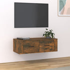 Tv-hangmeubel 80x36x25 cm bewerkt hout gerookt eiken