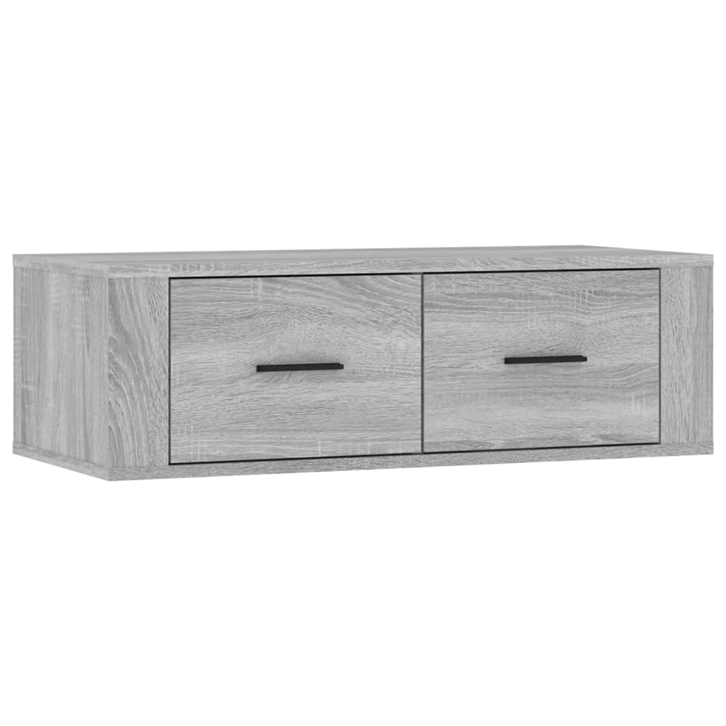 Tv-Hangmeubel 80X36X25 Cm Bewerkt Hout Eikenkleur Grijs sonoma