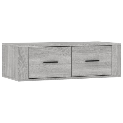 Tv-Hangmeubel 80X36X25 Cm Bewerkt Hout Eikenkleur Grijs sonoma
