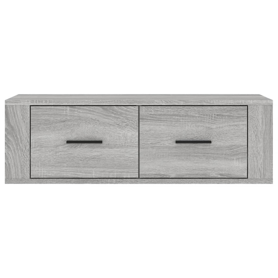 Tv-Hangmeubel 80X36X25 Cm Bewerkt Hout Eikenkleur Grijs sonoma