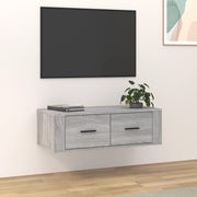 Tv-hangmeubel 80x36x25 cm bewerkt hout grijs