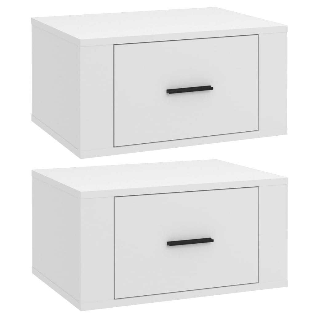 Nachtkastjes 2 St Wandgemonteerd 50X36X25 Cm Wit