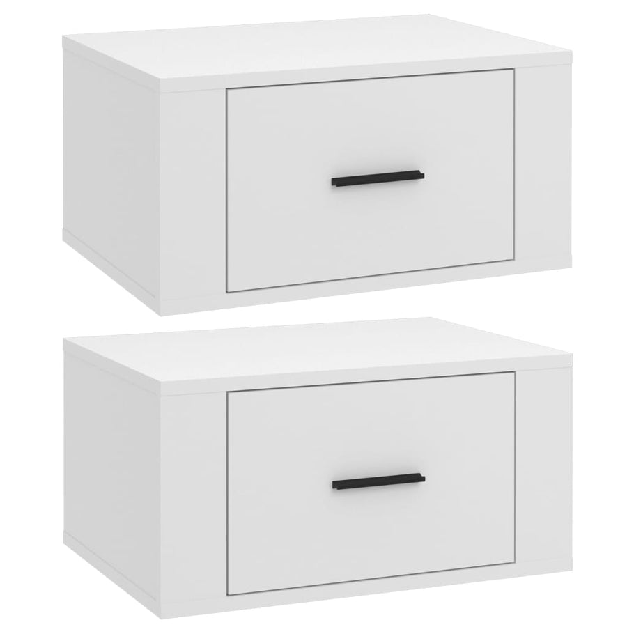 Nachtkastjes 2 St Wandgemonteerd 50X36X25 Cm Wit