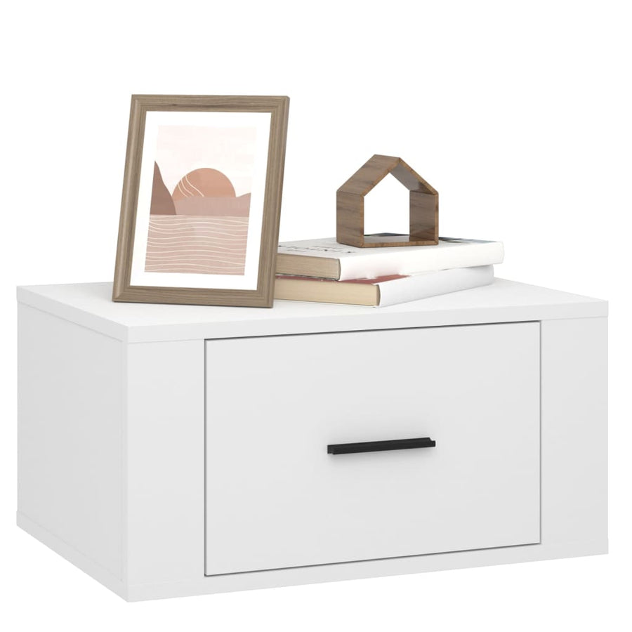 Nachtkastjes 2 St Wandgemonteerd 50X36X25 Cm Wit