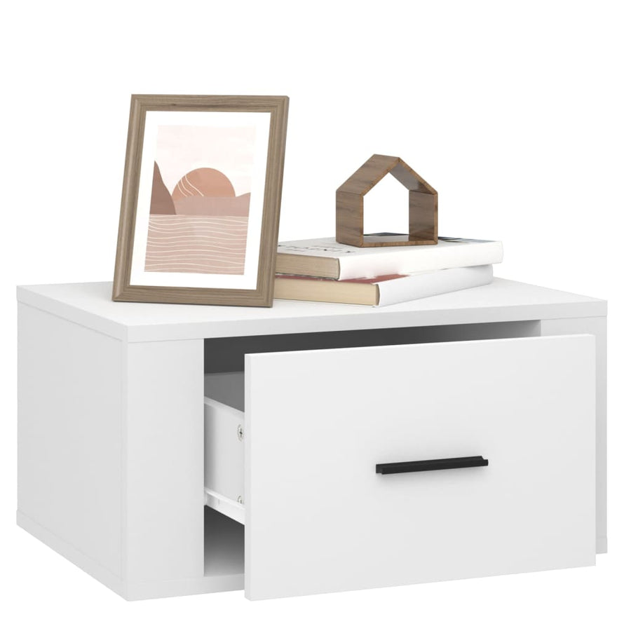 Nachtkastjes 2 St Wandgemonteerd 50X36X25 Cm Wit