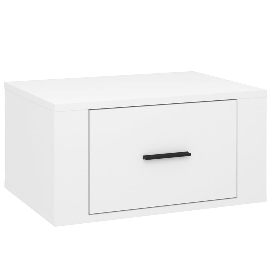 Nachtkastjes 2 St Wandgemonteerd 50X36X25 Cm Hoogglans Wit