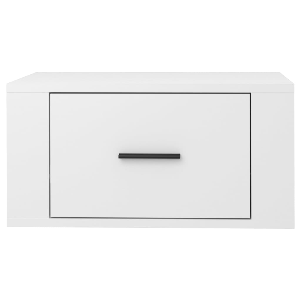 Nachtkastjes 2 St Wandgemonteerd 50X36X25 Cm Hoogglans Wit