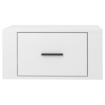 Nachtkastjes 2 St Wandgemonteerd 50X36X25 Cm Hoogglans Wit