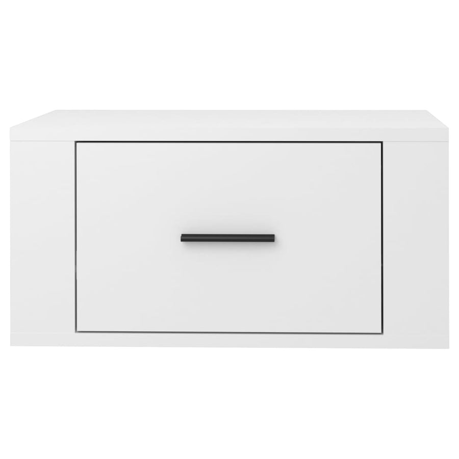 Nachtkastjes 2 St Wandgemonteerd 50X36X25 Cm Hoogglans Wit