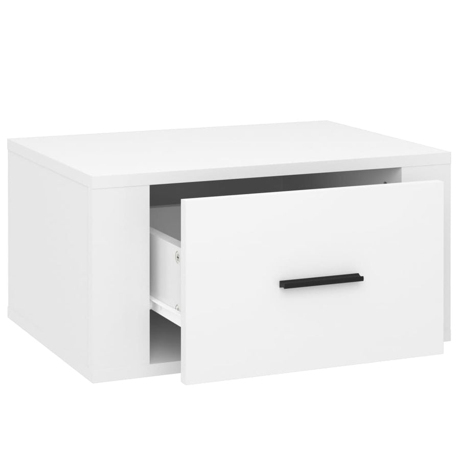 Nachtkastjes 2 St Wandgemonteerd 50X36X25 Cm Hoogglans Wit