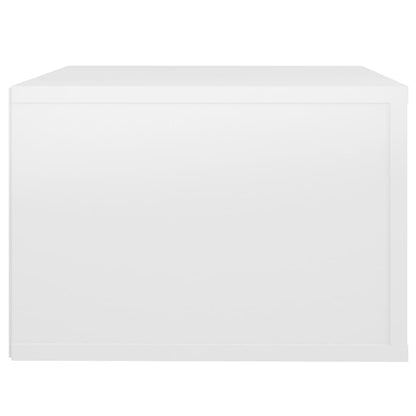 Nachtkastjes 2 St Wandgemonteerd 50X36X25 Cm Hoogglans Wit