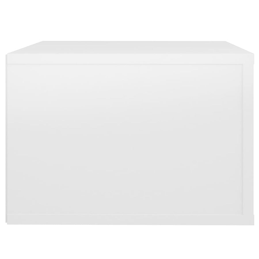 Nachtkastjes 2 St Wandgemonteerd 50X36X25 Cm Hoogglans Wit