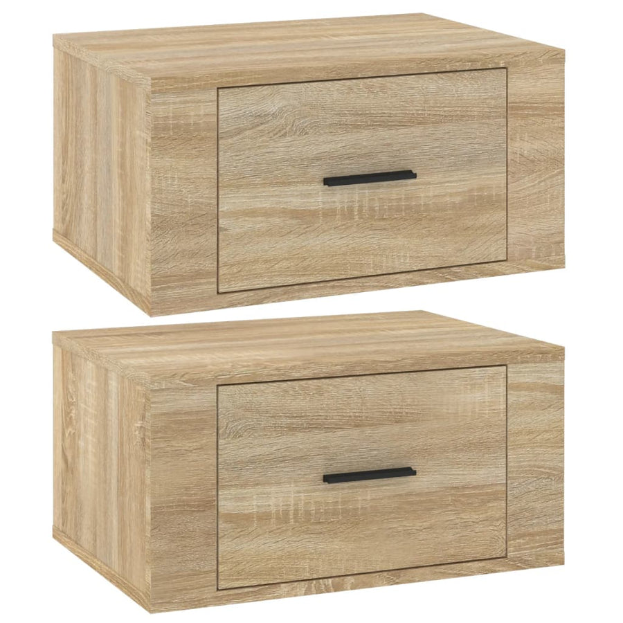Nachtkastjes 2 St Wandgemonteerd 50X36X25 Cm Sonoma Eikenkleur