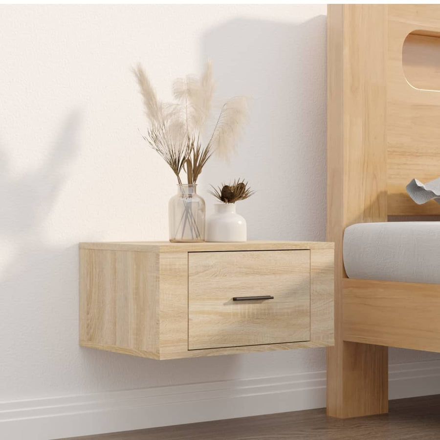 Nachtkastjes 2 St Wandgemonteerd 50X36X25 Cm Sonoma Eikenkleur