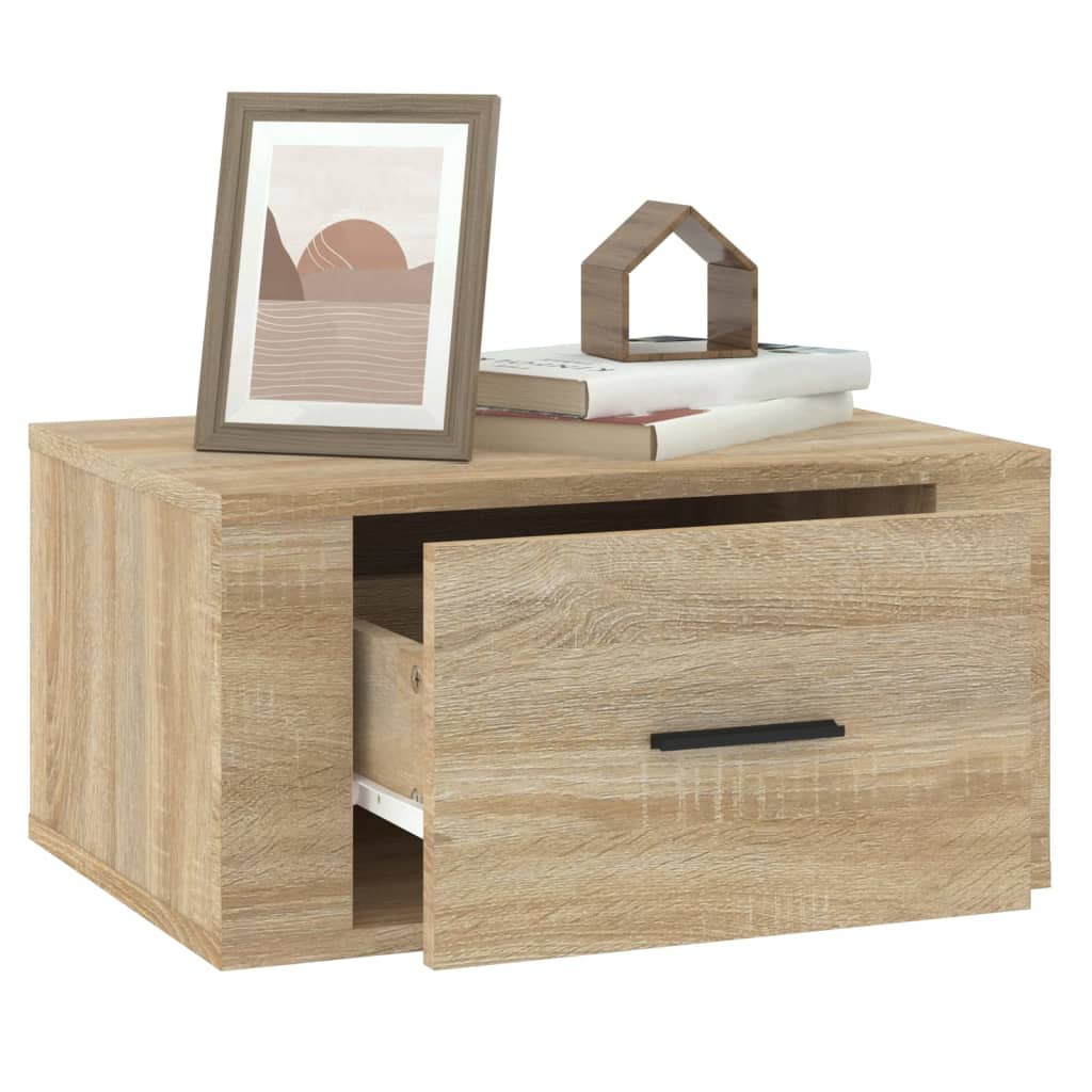 Nachtkastjes 2 St Wandgemonteerd 50X36X25 Cm Sonoma Eikenkleur