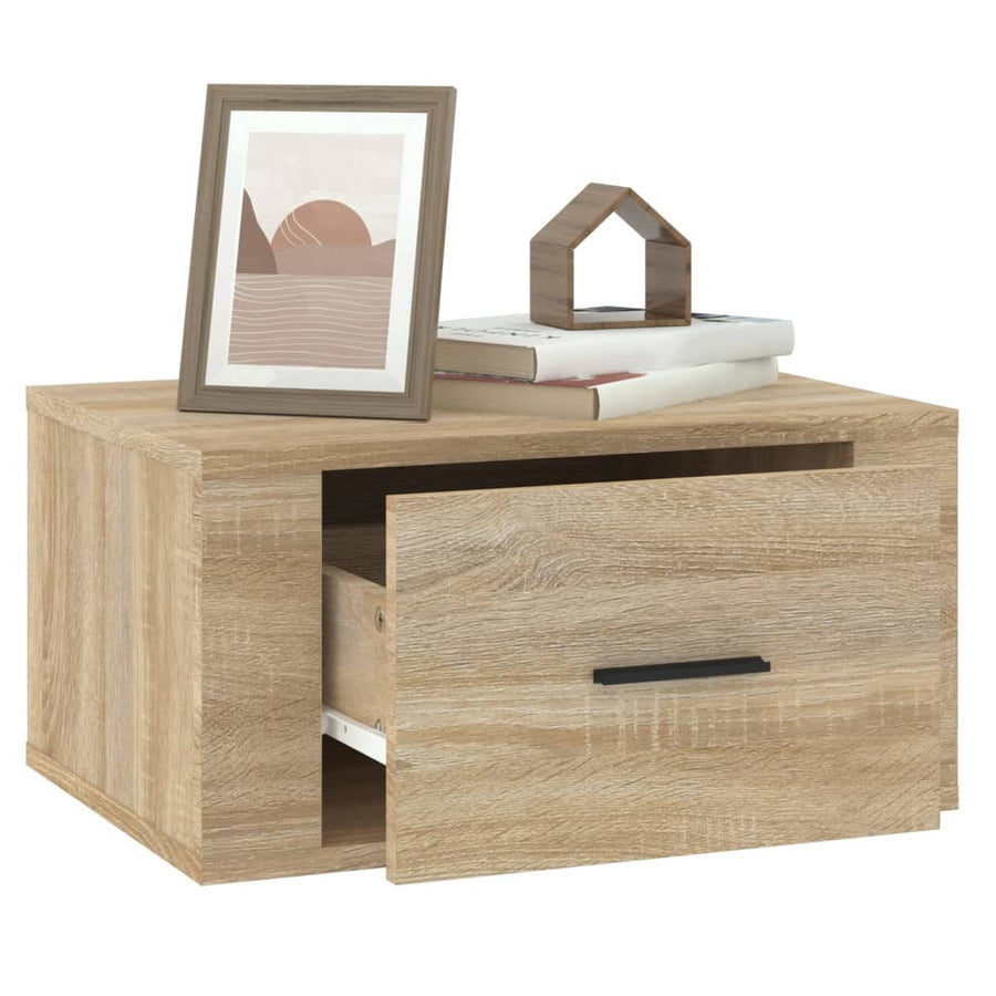 Nachtkastjes 2 St Wandgemonteerd 50X36X25 Cm Sonoma Eikenkleur