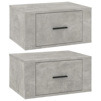 Nachtkastjes 2 St Wandgemonteerd 50X36X25 Cm Betongrijs