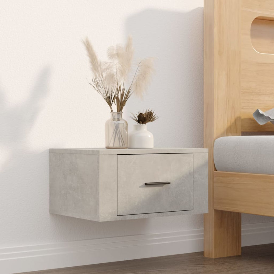 Nachtkastjes 2 St Wandgemonteerd 50X36X25 Cm Betongrijs
